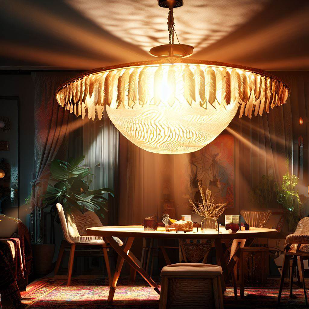 Boho_Chic_Dining_Room_Statement_Lighting
