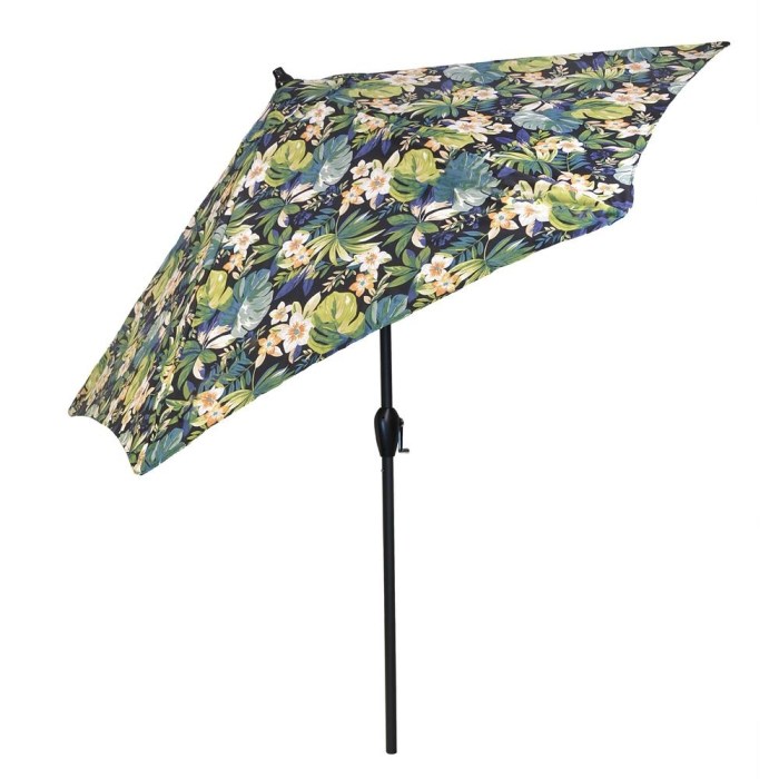 Patterned patio umbrellas