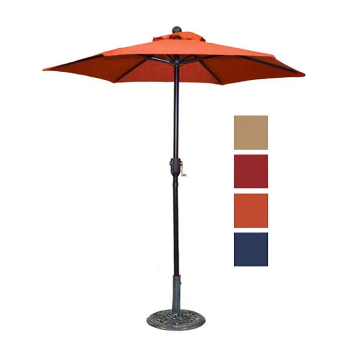 patio umbrella table outdoor ft sturdy walmart orange