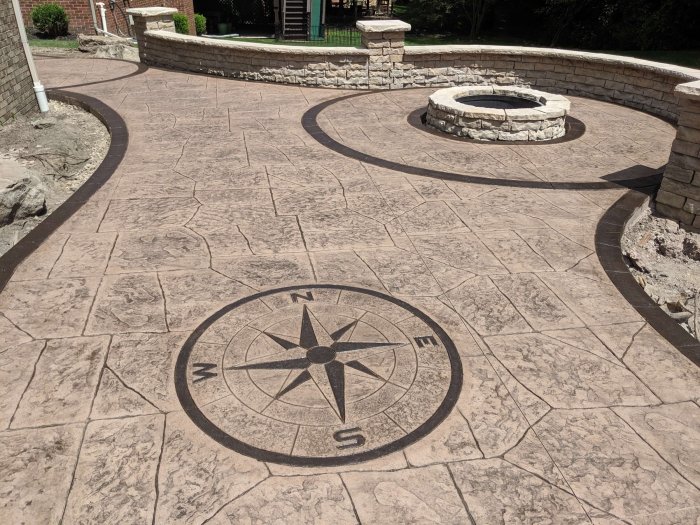 Concrete patio stamps