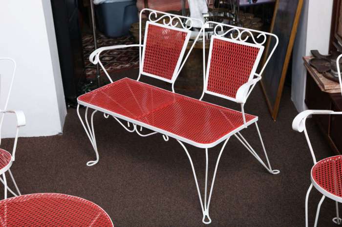 patio 1950s wrought iron set furniture 1stdibs