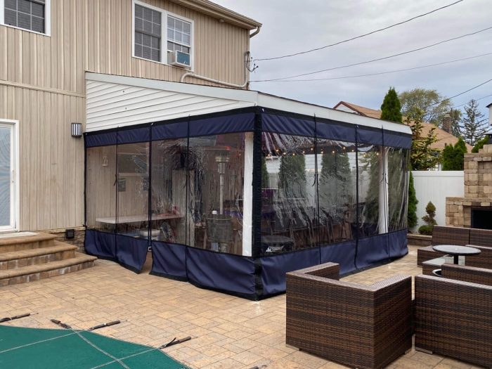 Vinyl patio enclosure kits