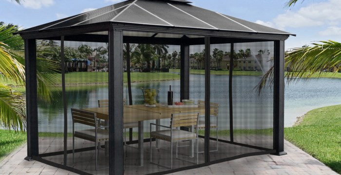 Mosquito netting patio enclosure