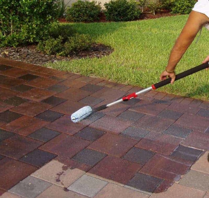 Brick patio sealer