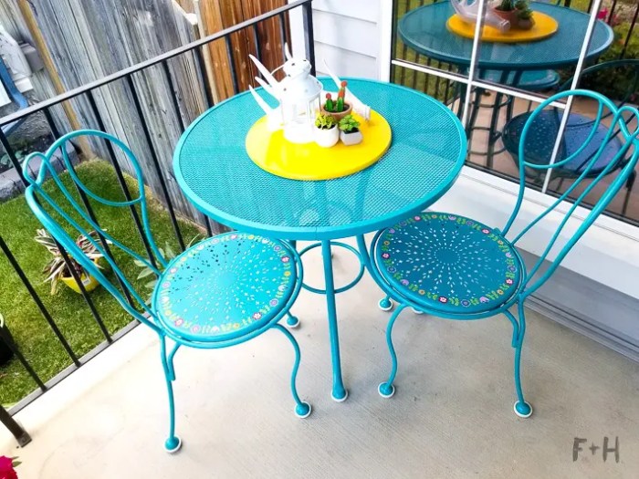 Repainting patio furniture