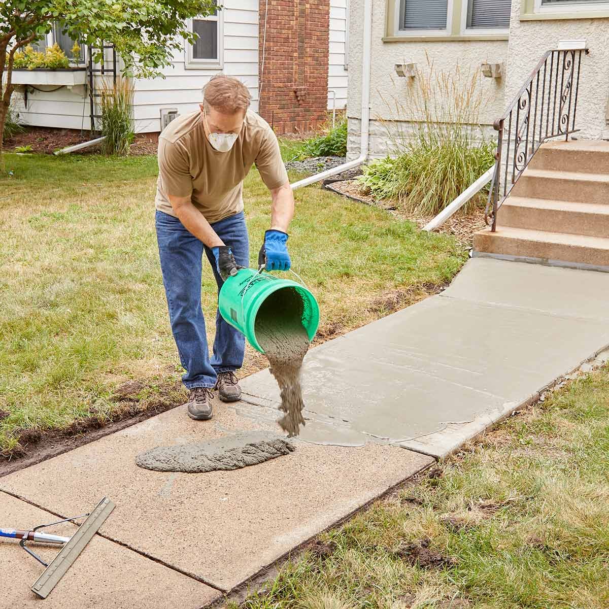 Refinish concrete patio