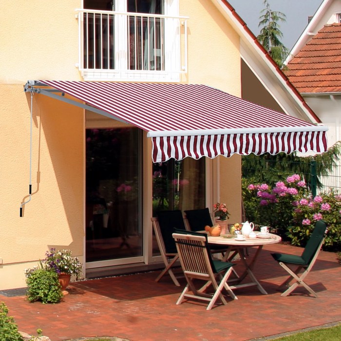 outsunny retractable window awning coverings
