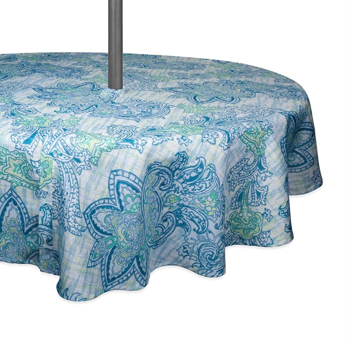Patio tablecloth with zipper