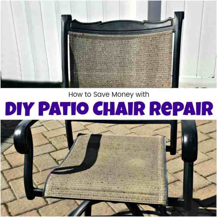 chair patio repair mesh diy garden chairs outdoor fix awesome money yard make