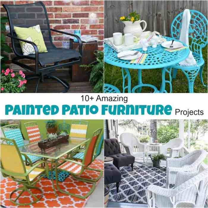 Repainting patio furniture