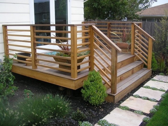 deck horizontal wood designs railing simple railings decks stairs porch patio decking house vertical outdoor backyard garden exterior diy material