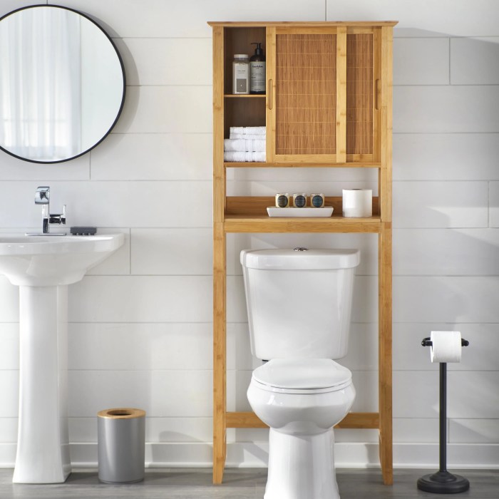 over-the-toilet bathroom storage shelf ideas terbaru