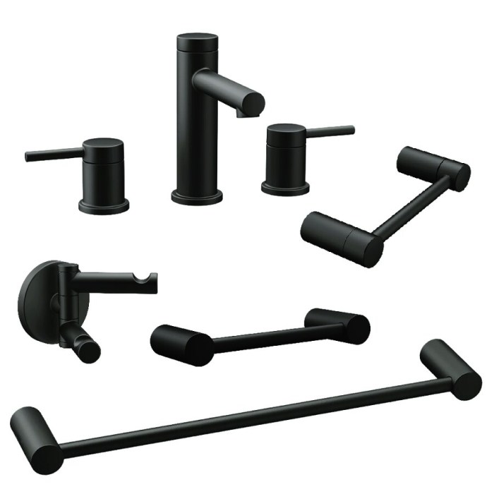 modern black bathroom hardware set