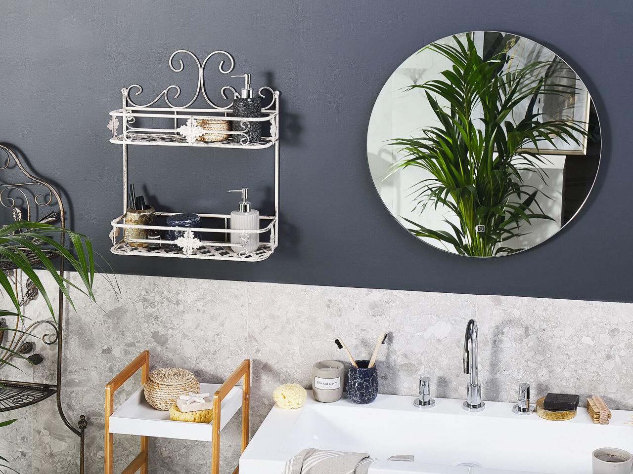 decorative metal bathroom shelves for elegant interiors