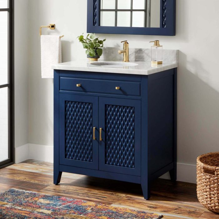 bright and colorful painted bathroom vanity ideas