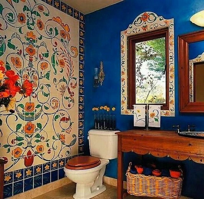 patchwork tile designs for bohemian bathroom styles terbaru