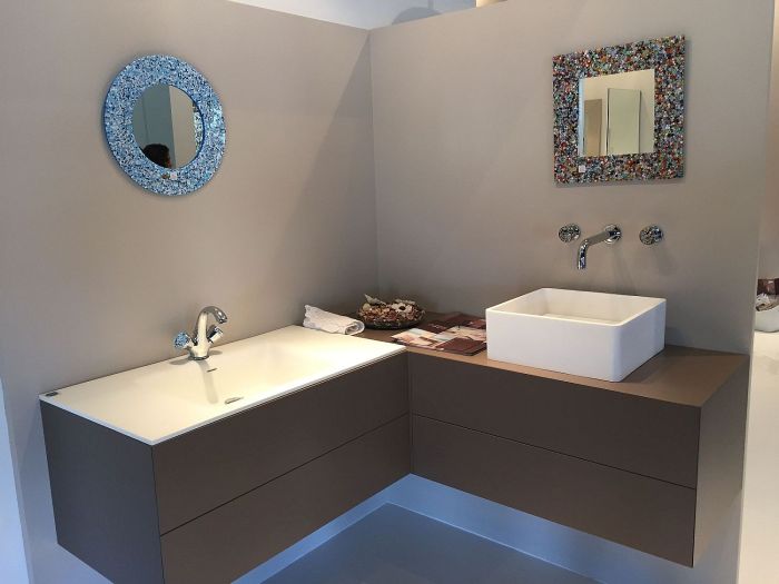 corner mounted bathroom vanity for efficient use of space terbaru