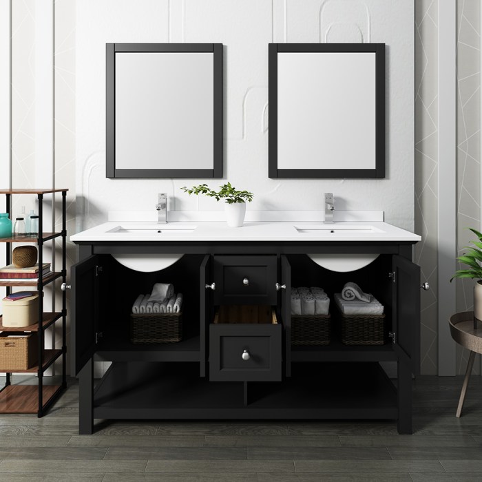 double sink bathroom vanity for large families