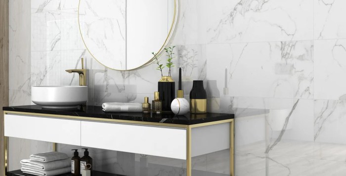 high-gloss finish tiles for glamorous bathrooms
