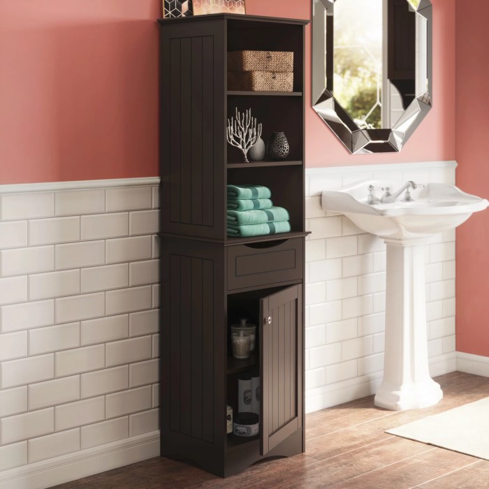 tall and slim bathroom storage units for towels