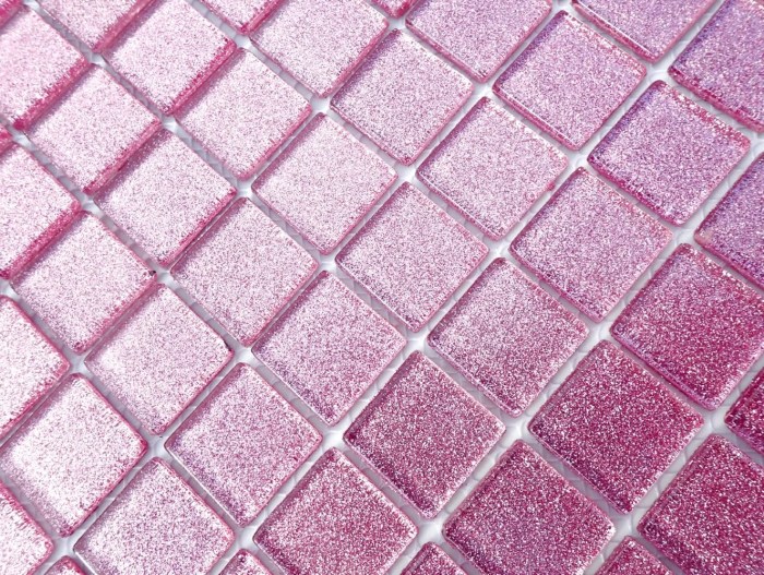 pink mosaic tiles glitter glass inch mauve metallic