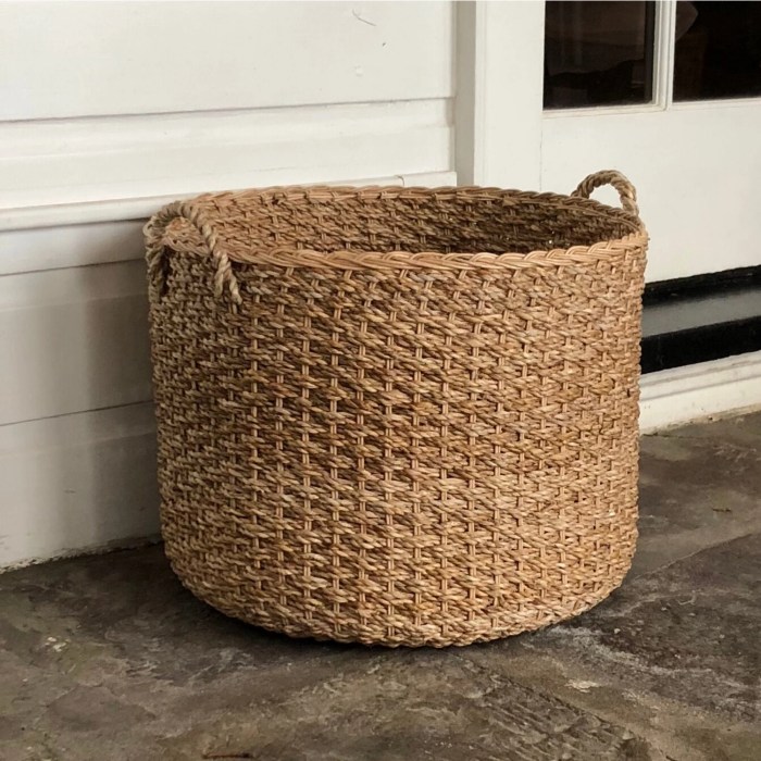 decorative wicker basket storage for bathrooms terbaru