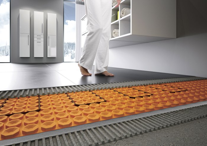 thermal conductivity rating for heated bathroom floors