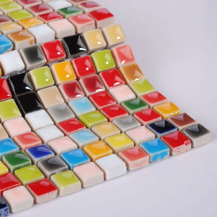 multicolored glass tiles for bright bathroom designs terbaru