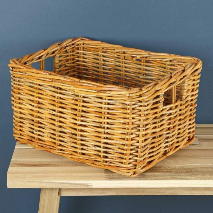 decorative wicker basket storage for bathrooms terbaru