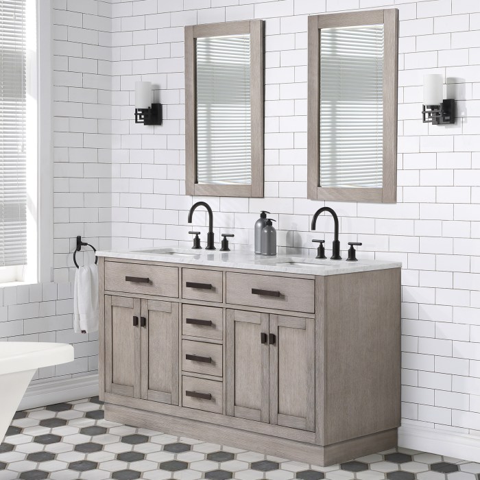 two-tone bathroom vanities for visual interest terbaru