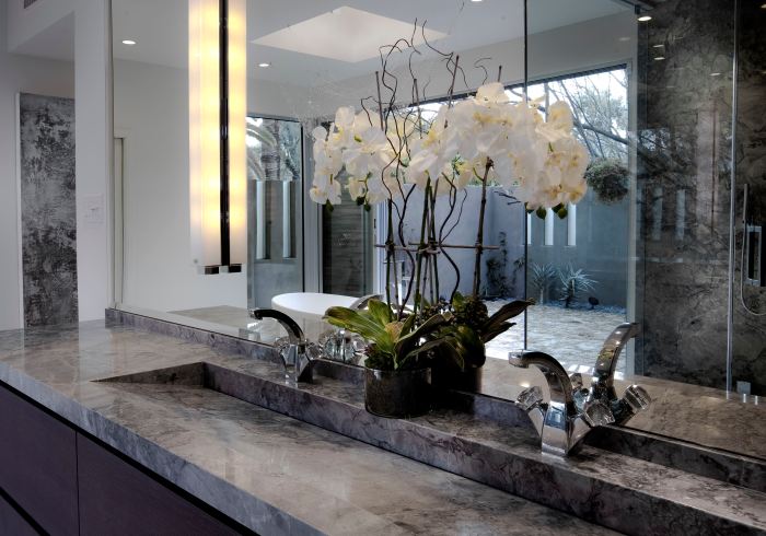 granite tile flooring for high-end bathroom designs terbaru