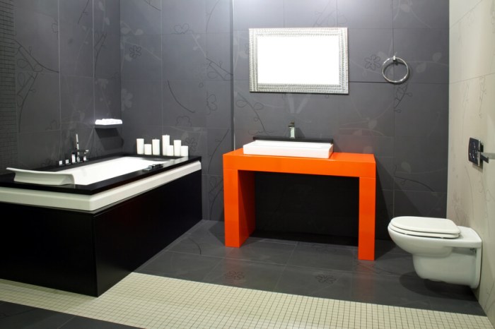 dark colored bathroom floors for dramatic effect terbaru