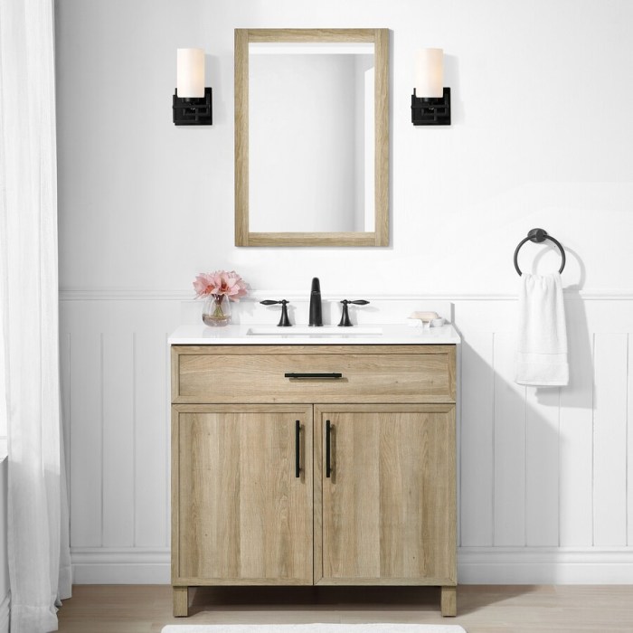 two-tone bathroom vanities for visual interest