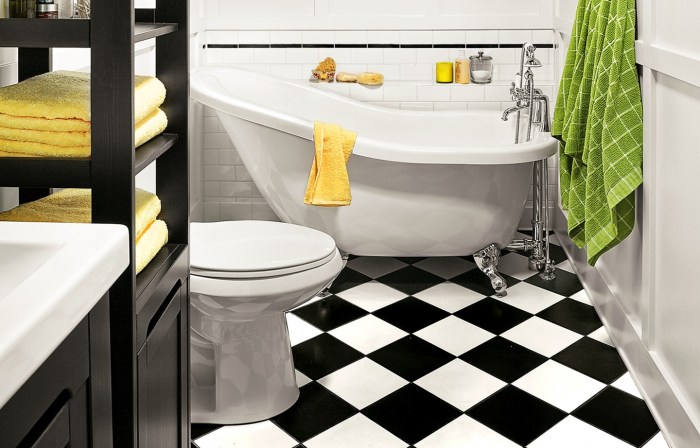 checkerboard floor tiles for retro bathroom styles terbaru