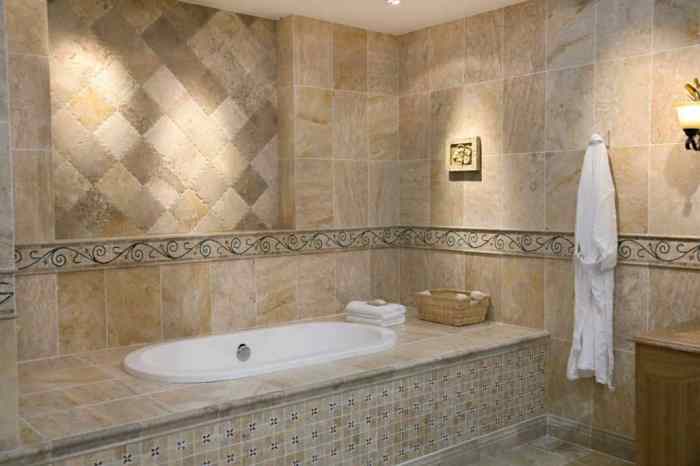 mix and match tile flooring for bathrooms