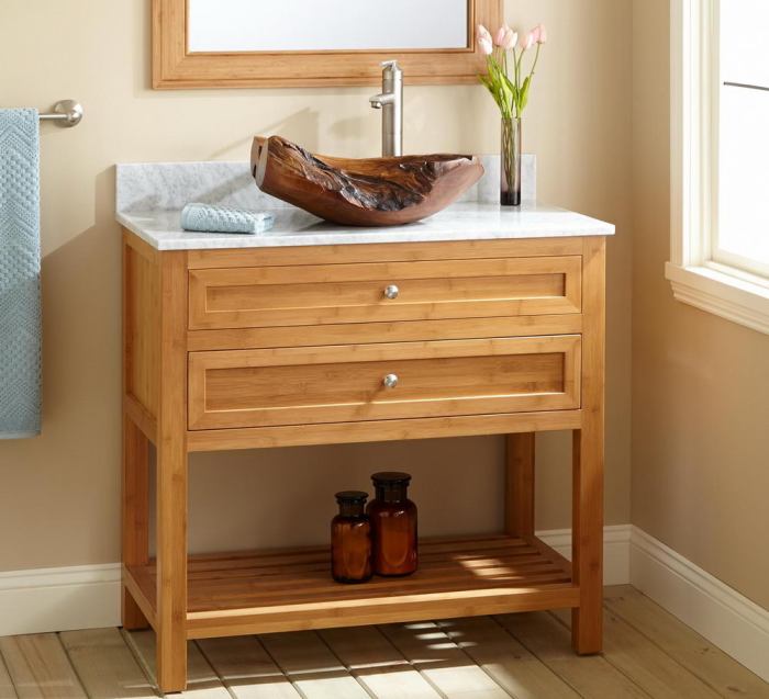 slim profile bathroom vanity for narrow spaces