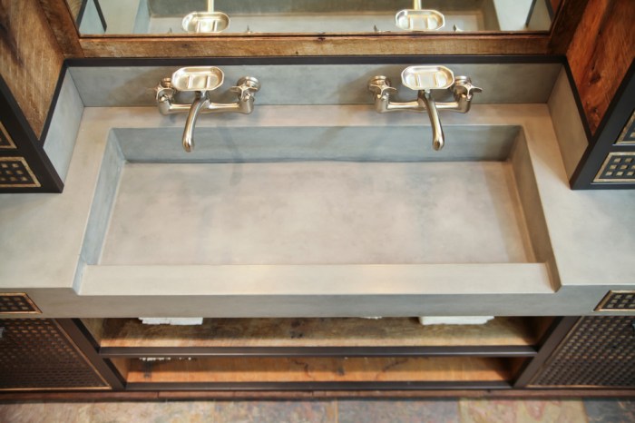 concrete bathroom vanities for industrial charm