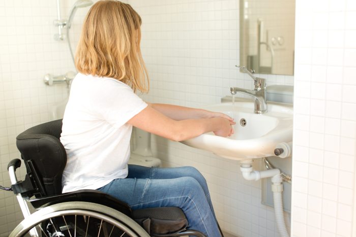adjustable height bathroom vanities for accessibility