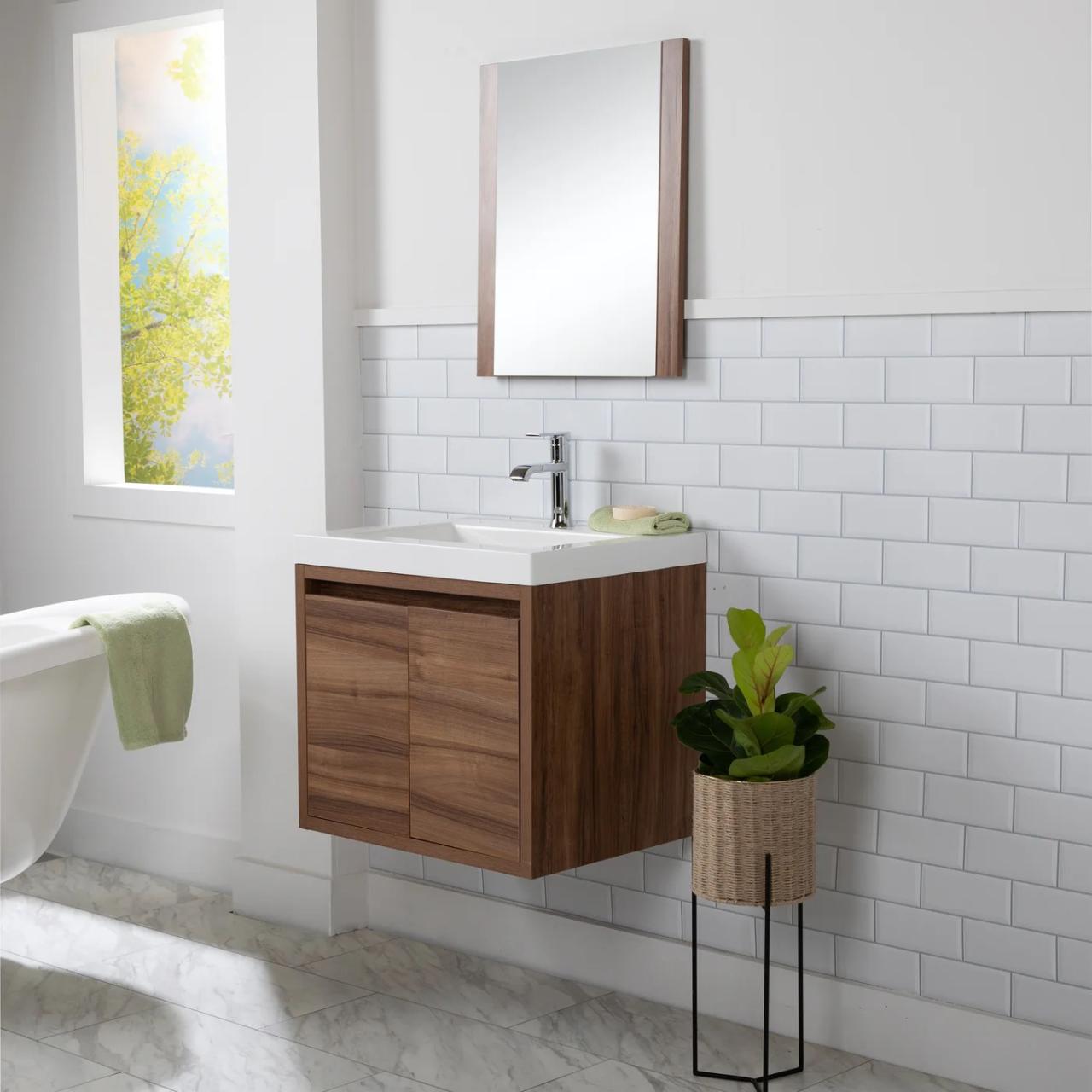 petite bathroom vanity units for powder rooms terbaru