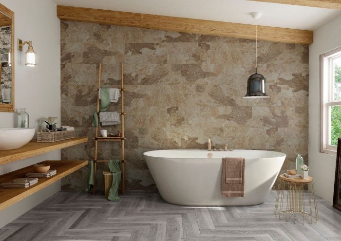 slate bathroom floor tiles for natural aesthetics