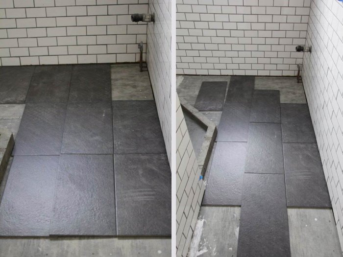 creative tile laying patterns for bathroom floors terbaru