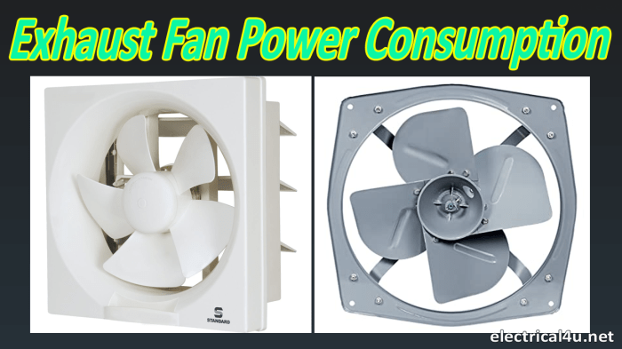 fan power exhaust consumption calculation exhuast electrical4u