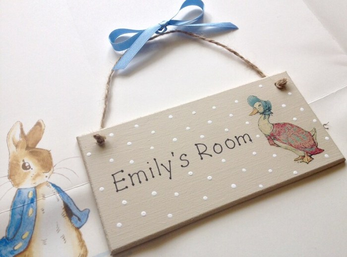 personalized girls' bedroom name plaques terbaru