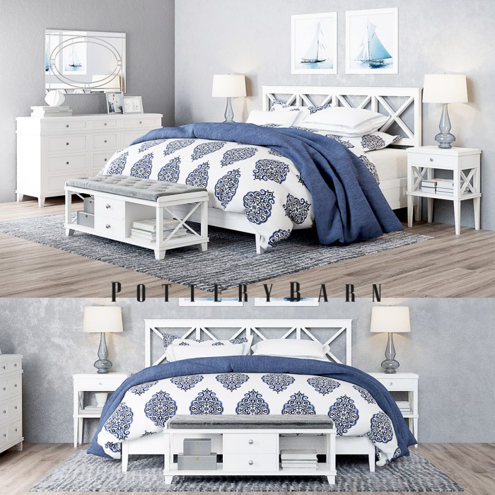 white bedroom set with decorative lattice work terbaru