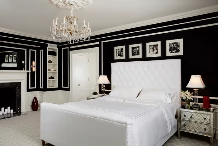 white bedroom set with black trim contrasts terbaru