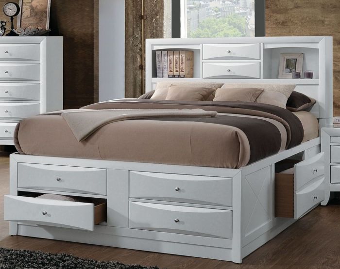 white bedroom set with a revolving bookcase terbaru