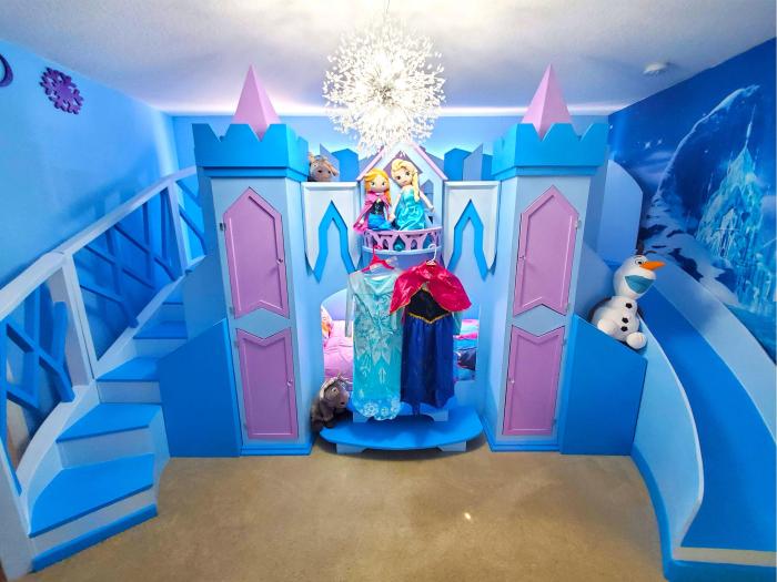 ice princess themed girls' bedroom decorations