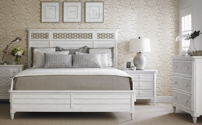 coastal style white bedroom set for beach house