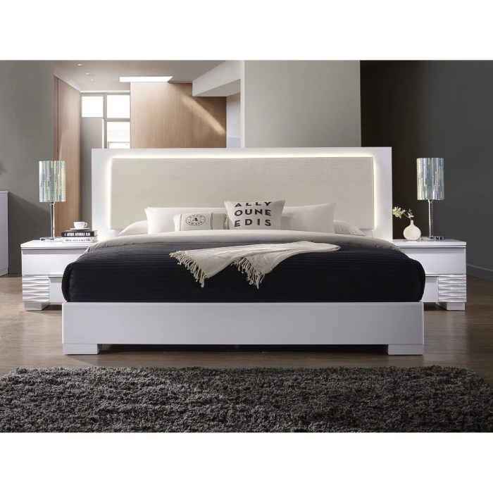 led light alvina bed he bedroom brilliant modern furniture