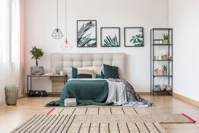 botanical themed white bedroom set with greenery accents terbaru